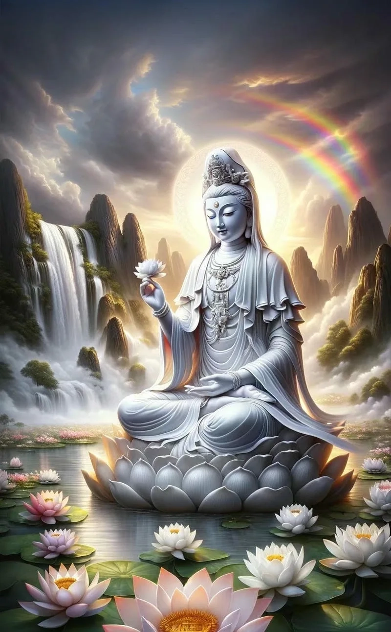 Ảnh phật quan âm bồ tát thể hiện sự che chở và bảo vệ