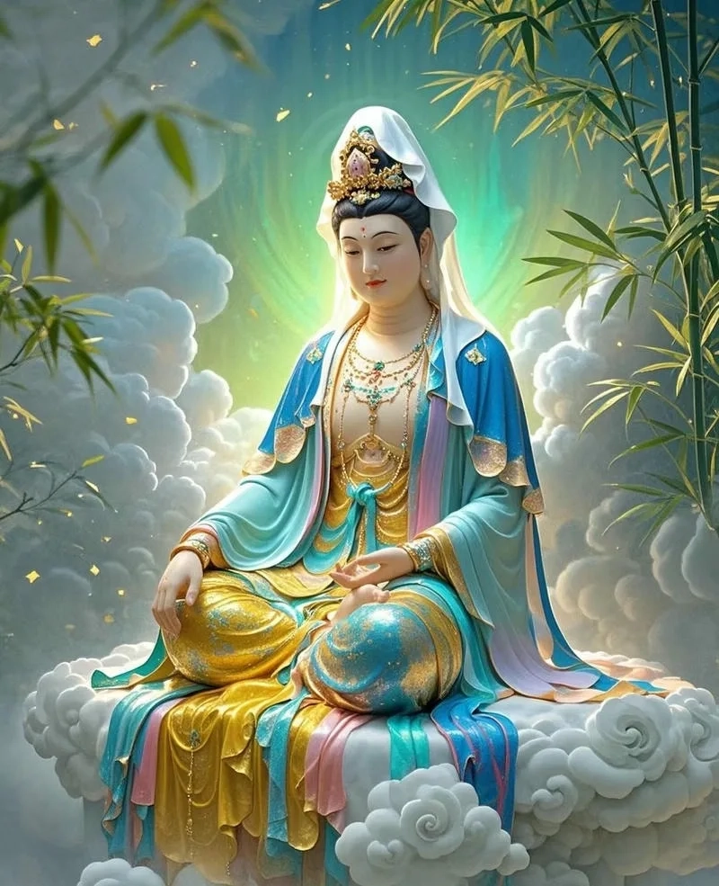 Hình ảnh phật phổ hiền bồ tát thể hiện sự trí tuệ và từ bi