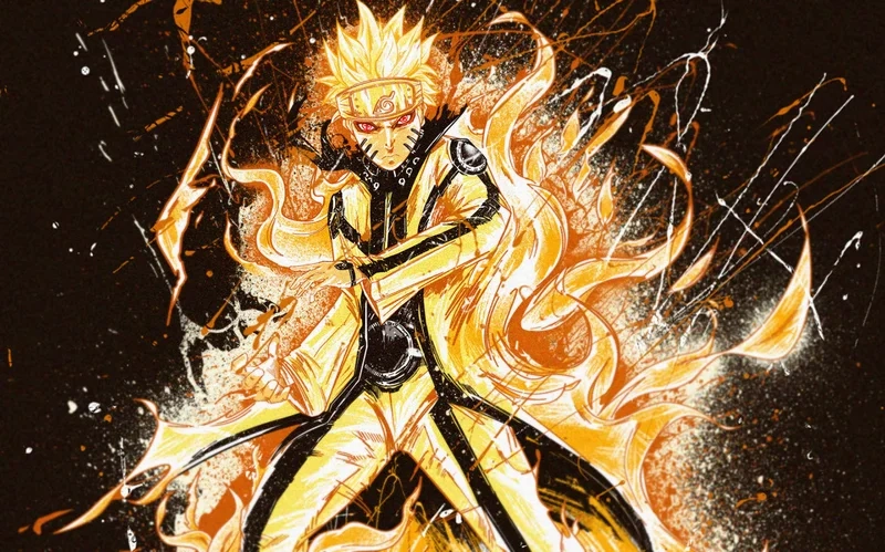 Ảnh naruto lục đạo thể hiện sức mạnh và sự kiên cường