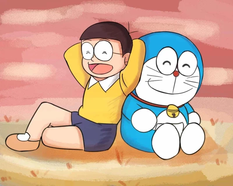 Hình ảnh của doraemon và nobita luôn khiến người xem cảm thấy vui vẻ