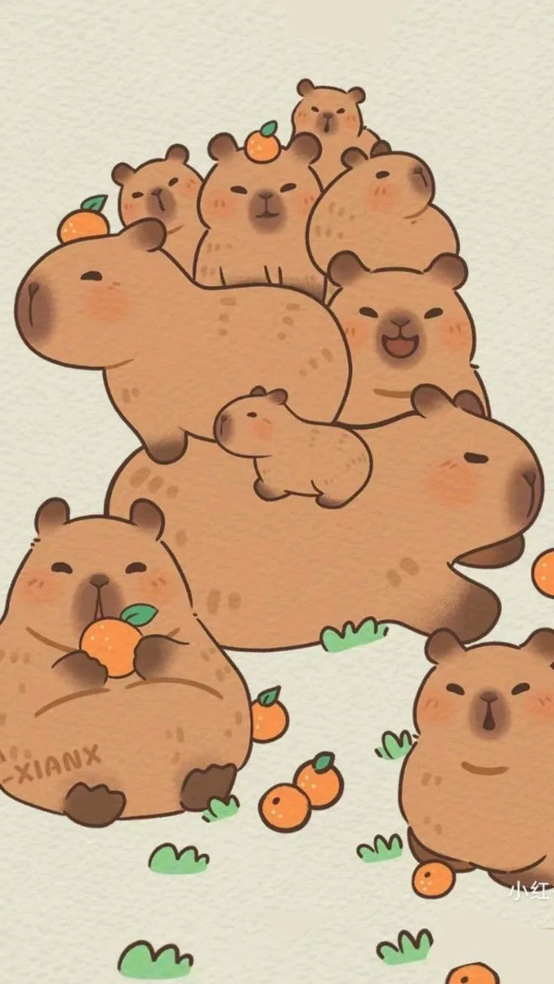 Hình ảnh capybara dễ thương, phong cách độc đáo, cuốn hút