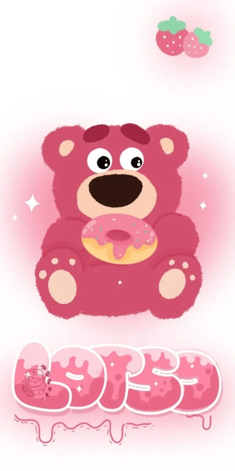 Hình nền cute gấu dâu mang đến sự ấm áp, dễ thương