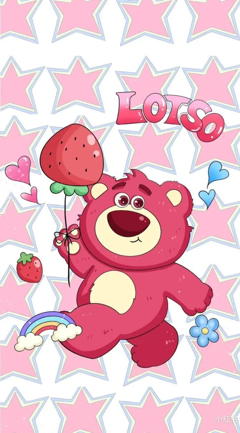 Hình nền gấu dâu dễ thương đầy ngộ nghĩnh, đáng yêu nhất