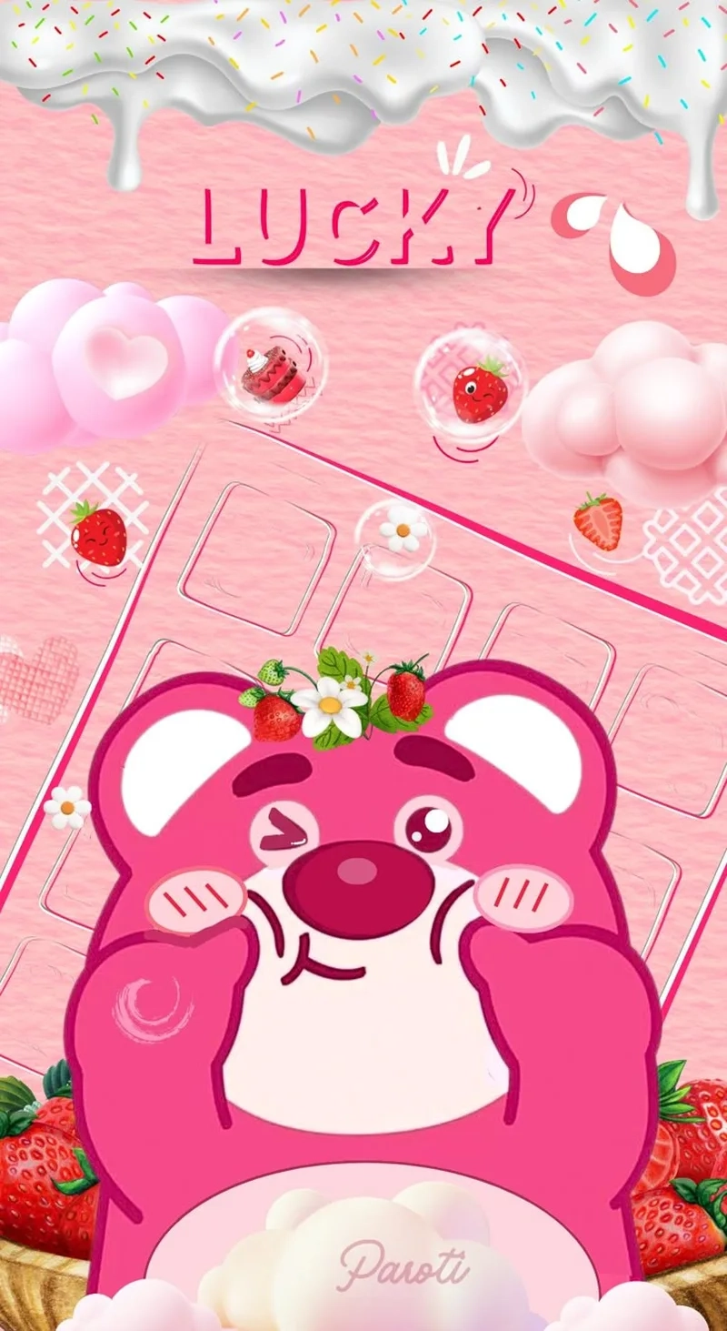 Bộ sưu tập hình nền gấu dâu lotso dễ thương, ngọt ngào, cuốn hút