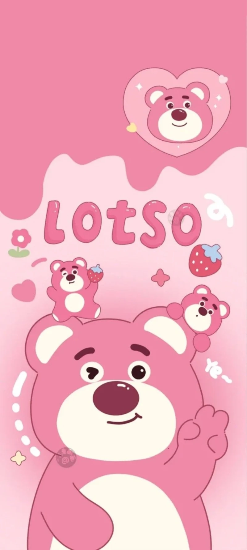 Hình nền gấu dâu lotso sẽ làm cho thiết bị của bạn thêm phần đáng yêu
