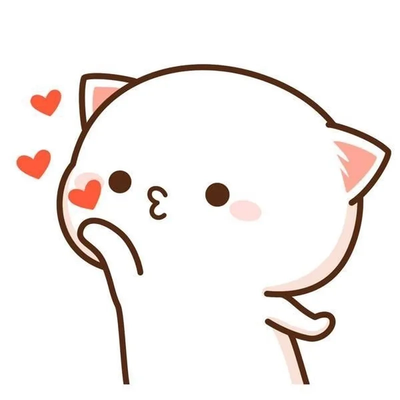 Mèo thả tim meme mang lại sự dễ thương cho người xem