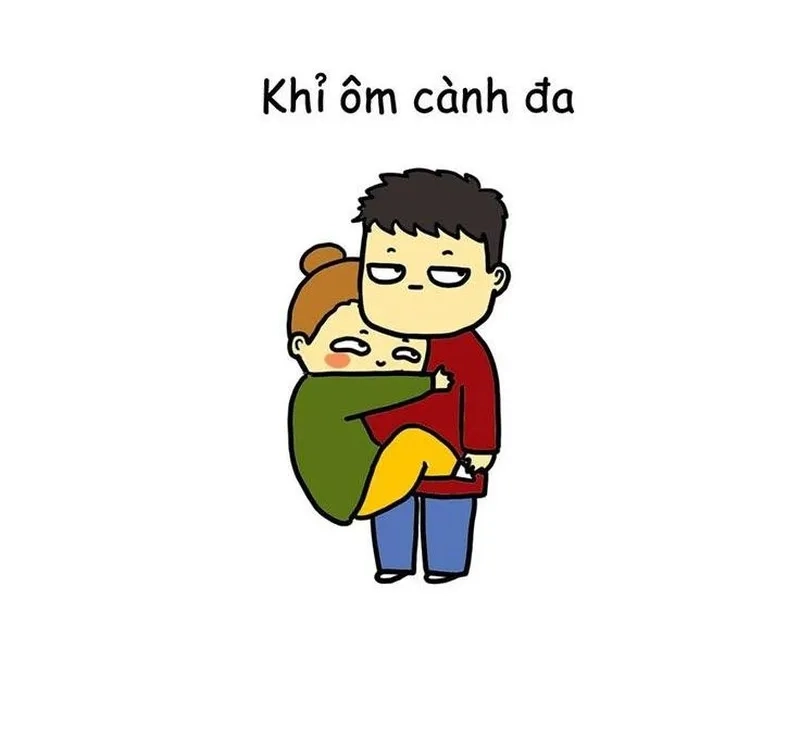 Meme ôm nhau ngủ mang lại sự ấm áp cho người xem