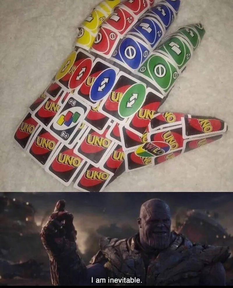Lá bài uno đổi chiều meme mang lại những khoảnh khắc hài hước